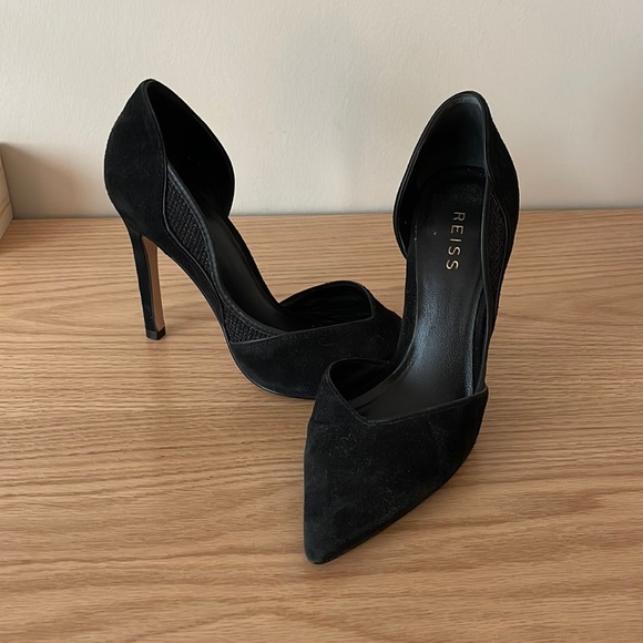 Reiss Black Suede Pumps - Picture 1 of 5